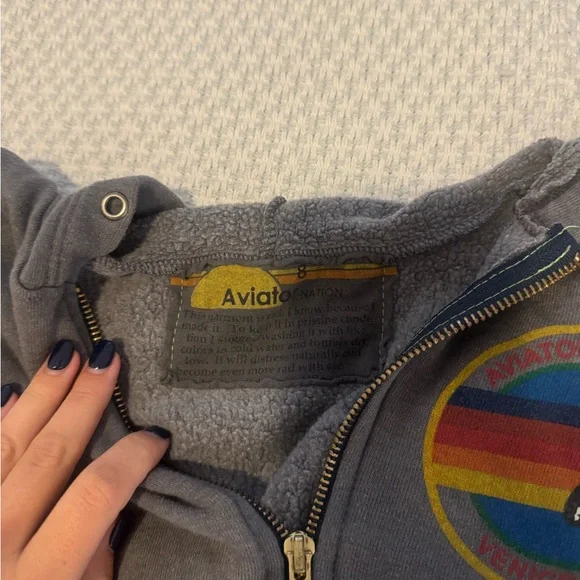 Aviator Nation Kids' Gray Hoodie - Picture 5 of 7